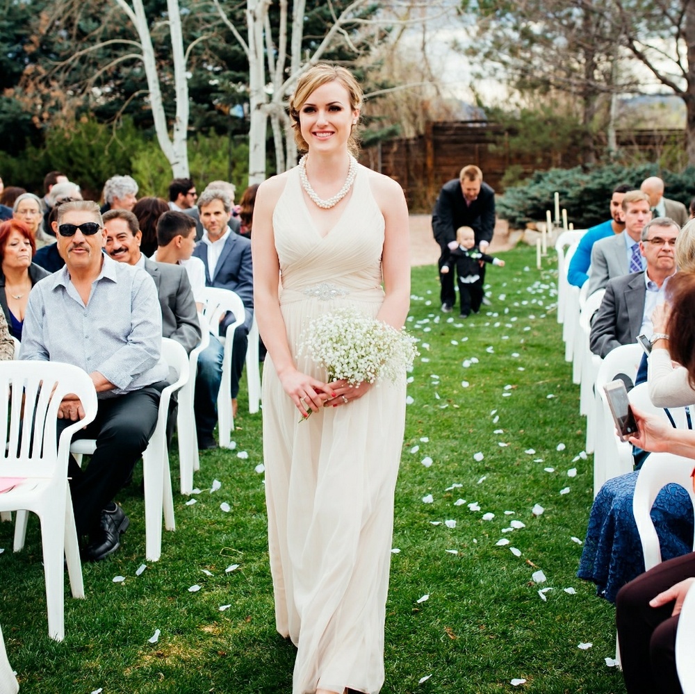 BHLDN Edith Champagne (Cashmere) Long dress size 6